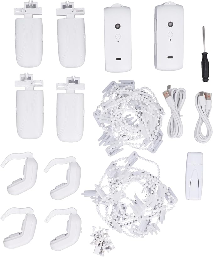 Automatic Curtain Opener, Remote Control Smart Curtain Opener Set with APP, Voice Control Switch Electric Curtain Robot, Smart Curtain Motor for Roman Pole U and I Shape Rail