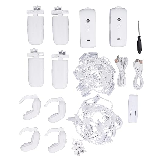 Automatic Curtain Opener and Closer - Smart Curtain Opener Robot Roman Pole U and I Shape Rail 2-in-1, APP Voice Remote Control for Home Office