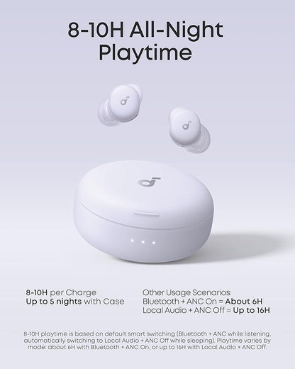 Soundcore Sleep A30 Special by Anker, Sleep Earbuds, ANC, Passive Isolation, Snore Masking Sleep Headphones, Extensive Sleep Audio, Ultra Comfort for Side Sleepers, 8-10H Playtime