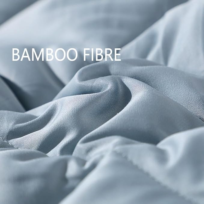 Weighted Blanket for Adults, Single Double Heavy Blanket with Fibre Fabric Premium Glass Bead All-Season Even Weight Distribution for Bed Sofa Blue 120x180cm 6.8kg