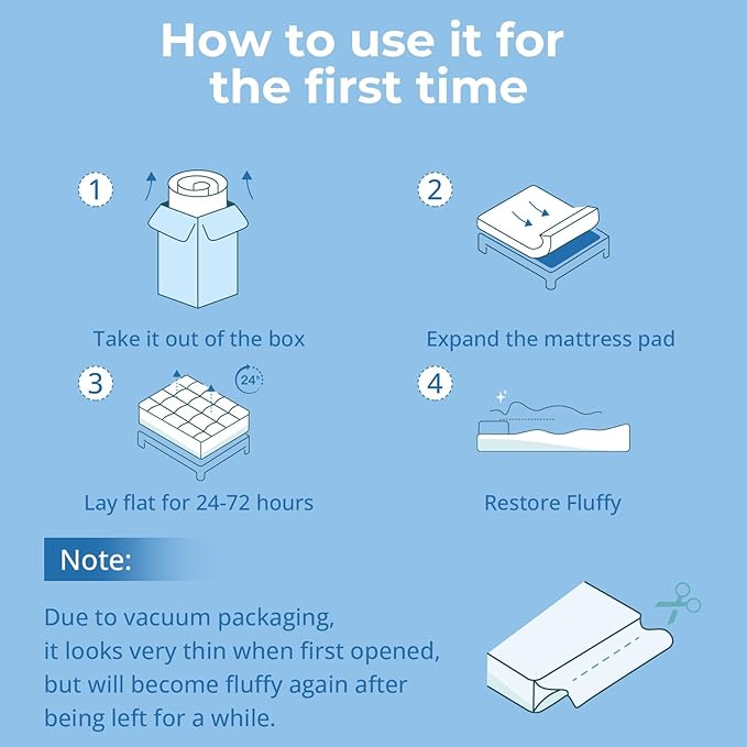 YUGYVOB Twin XL Mattress Topper - 600GSM Extra Thick Cooling & Breathable Mattress Pad with Deep Pocket 8"-21" & Soft Down Alternative Filling, Grey