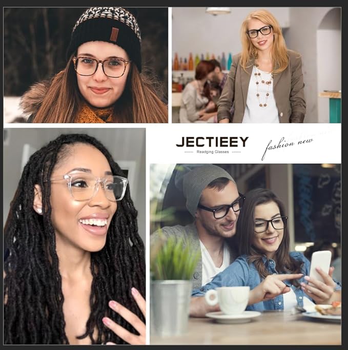 Reading Glasses for Women Men - Blue Light Blocking UV Filter Readers, Anti Eyestrain Eyeglasses