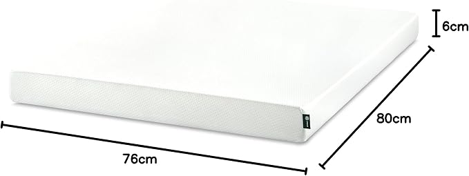 Zinus 6 Inch Green Tea Memory Foam Mattress, King, Fiberglass Free, Patented Custom Contour Support, Sturdy Base Foam, CertiPUR-US Certified, Mattress in A Box, White