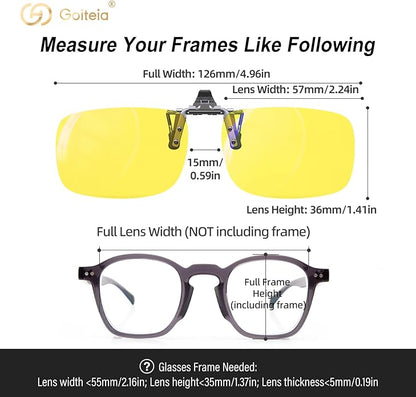 Goiteia Orange Blue Light Blocking Glasses Clip on for Migraine-Gaming Glasses for Eyes Strain/Light Sensitive-Help to Sleep