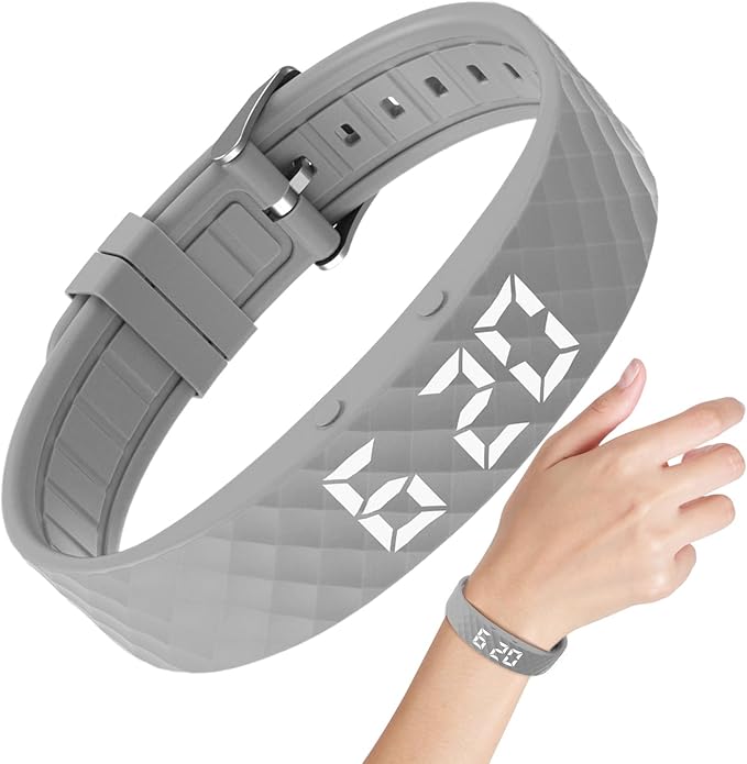 Vibrationswecker Armband | Vibrating Alarm Wristband, Silent Alarm Watch, Wrist Alarms Clock, Gentle Vibration Wakeup Watch, Vibrating Wrist Clock for Deep Sleepers/Hearing