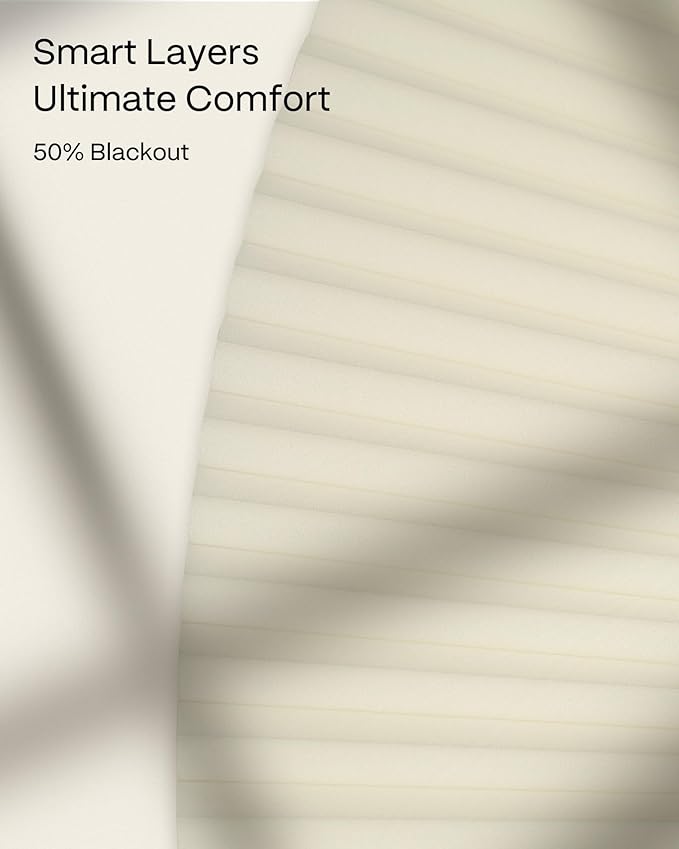 Graywind Motorized Matter Cellular Shades- 60% Blackout Top Down Bottom Up 1-3/4"Cell Honeycomb Blinds for Indoor Windows, Compatible with Alexa Google Siri, Custom Size,Pearl Beige