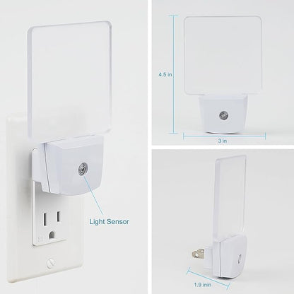 2 Pack 0.5W Plug in LED Night Light with Dusk to Dawn Sensor Blue