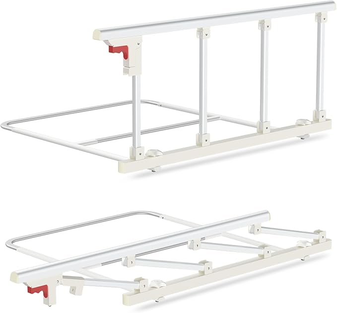 WAYES Bed Rails for Elderly Adults (34" x 16"), Foldable Bed Side Rails for Full, Queen, King Size Bed, Safety Guard, Durable, Tool-Free Assembly