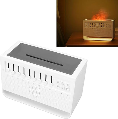Respicefinem White Noise Flame Diffuser USB White Noise Simulation Flame Aromatherapy Machine Simulation Flame Aromatherapy Diffuser for Home Office