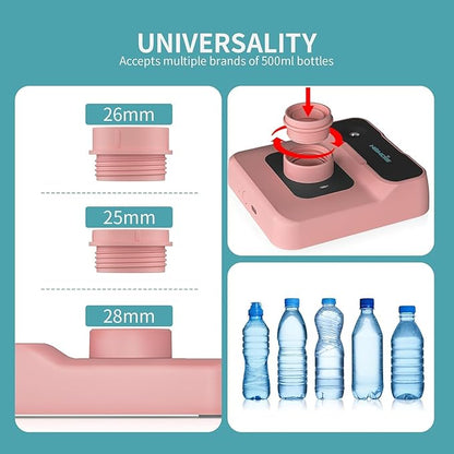 Portable Humidifiers for Travel, Small Mini Humidifier with Auto Shut-Off, Nightlight and Storage Bag for Hotel, Bedroom or Office, Plant Humidifier Indoor, Pink