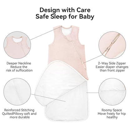 Rayon Made from Bamboo Sleep Sack 12-18 Months 1.0 Tog Ultra Soft Baby Wearable Blanket Toddler Sleep Sack for Babies Unisex Girl Boy 2-Way Zipper Baby Sleeping Bag Breathable Lightweight Large