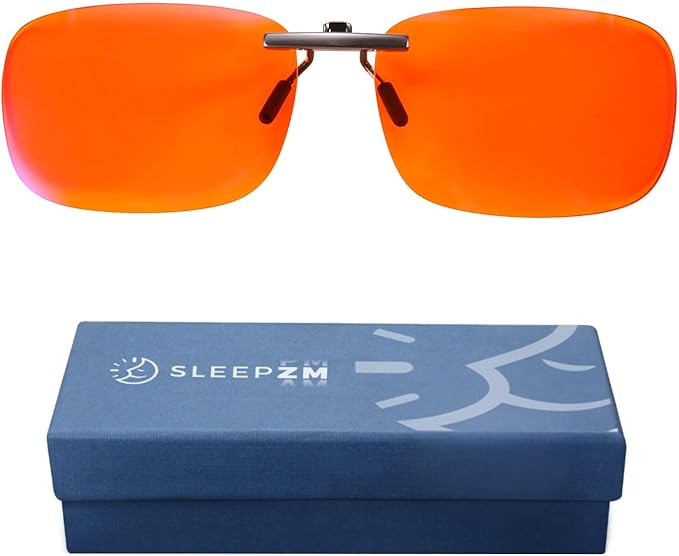 100% Clip On Blue Light Blocking Glasses - Better Sleep Anti Eye Strain Protection - Computer Gaming Women Men