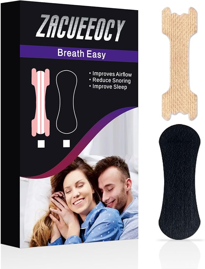 Nasal Strips for Snoring, 60 Count Extra Strength Nose Strips for Breathing, Anti Snoring Devices for Sports and Sleep, Help Stop Snoring, Relieve Nasal Congestion, Drug-Free,Deeper Sleep
