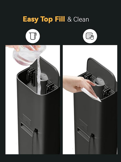 Humidifiers for Bedroom, 8L Quiet Humidifiers for Large Room with Timer, 360°Nozzle, 3 Speed Ultrasonic Cool Mist Humidifier with Humidistat for Baby, Customize humidity for Home Adults Plants