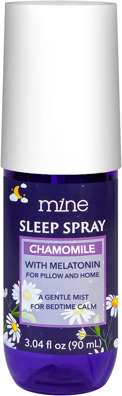 Chamomile Inspired Sleep Spray with Melatonin - Relaxing Gifts for Teen Girls and Women – Natural Pillow Mist for Sleep, Self Care Bedtime Spray, Lavender & Cedarwood Blend