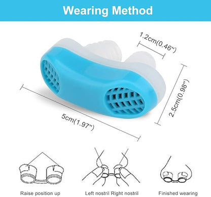 Anti Snoring Devices, Soft and Comfortable Material, Easy to Use&Clean for Women and Men Blue