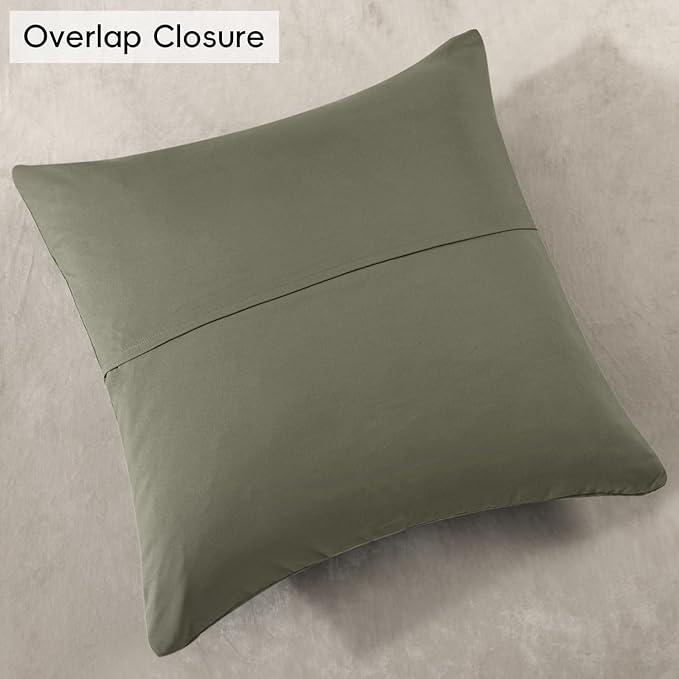 PHF Truly Velvet Euro Sham, 26"x 26",No Insert, 2 Pack Color Gradient Euro Throw Pillow Covers, Ultra Soft Cozy Pillow Covers for Home Decorative, No Shedding, No Pilling, Vetiver