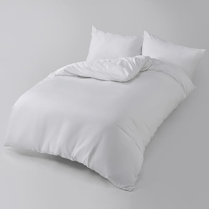 Duvet Cover for Fluffy Weighted Blanket, Breathable Soft Removable Cooling Comforter Cover for All Season(White, 60"x80" Duvet Cover)