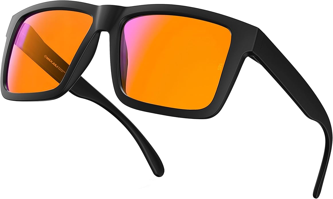 MAXJULI Blue Light Glasses XXL Size Double Extra Large Z87 for Big Wide Heads Men 8228