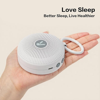 Portable Noise Machine for Baby Adult with 21 Natural Soothing Sound, Memory Function, Powerful Battery & 32 Levels of Volume, Noise Canceling for Sleeping, Sleep Sound Timer Therapy for Home, Travel