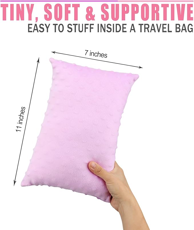 1 Pcs Soft Knee Pillow for Side Sleepers, Pressure Pillows Between Legs 11"x7" Small Knee Pillow Joints Cushion for Sleeping Hip and Back Pain, Minky Dot Lavender