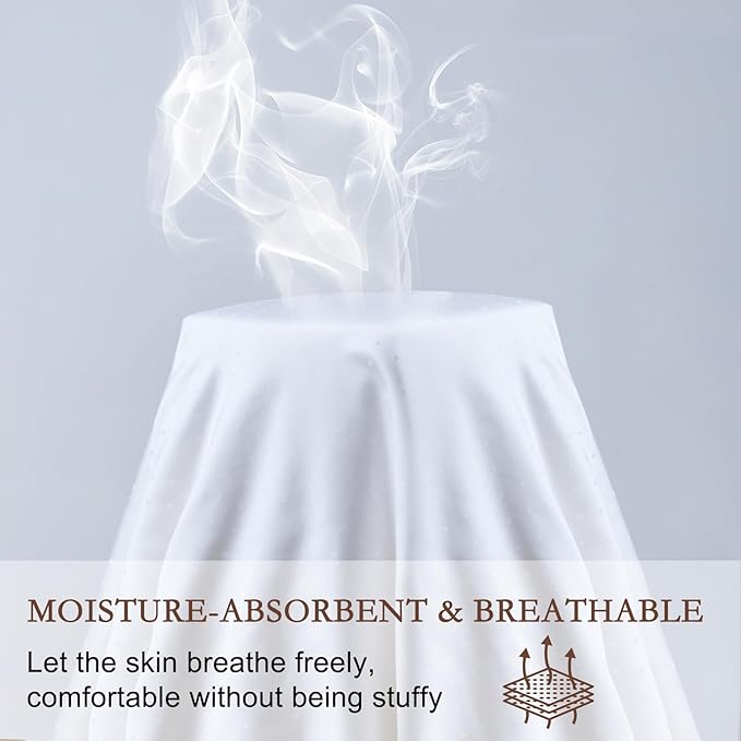 YOUR MOON Pure Mulberry Silk Comforter Queen Size for All Season, Natural Long Strand Silk Fill Duvet, Luxury Mulberry Silk Bedding, Noiseless Smooth Jacquard Rayon Derived from Bamboo Shell(White)