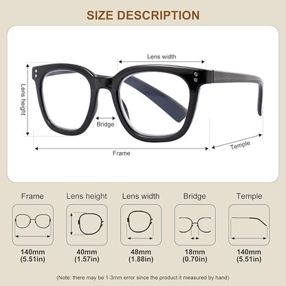 2Pack Reading Glasses for Men Women Blue Light Blocking with Spring Hinge, Blocking Readers Anti UV Ray Filter Eyeglasses(Black/Black and White Tortoiseshell,1.5