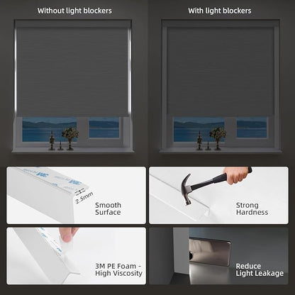 ZSTARR Motorized Blackout Window Blinds Customize Width(21-97 in) Remote Control Wireless and Rechargeable Roller Shades Blinds for Windows, Office,Home, Hotel, Club, Restaurant (Full Blackout White)