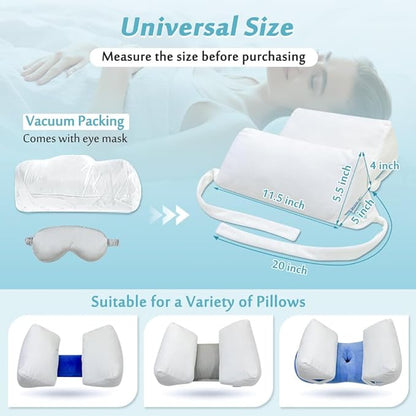 AOSSA Beauty Pillow for Back Sleeping – Anti-Wrinkle Aging Pillow, Head Support Trainer for Upright Sleep & Post-Surgery Recovery, Face Up Positioning Pillows for Wrinkle Prevention (White)