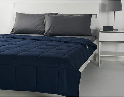 RelaxBlanket King Size Weighted Blanket | 80''x90'',30lbs | for Single or Double | Premium Cotton Material with Glass Beads | Navy