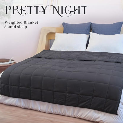 Weighted Blanket 15lbs Queen Size Dark Grey 60"x80" Weighted Blankets for Adults Heavy Blanket are Comfortable and Cozy