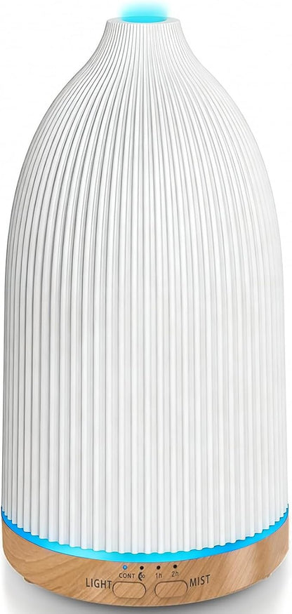 URPOWER 100ML Essential Oil Diffusers for Home with 7 LED Color Changing Lights, Timer & Auto-Off Ultrasonic Aromatherapy Diffuser Cool Mist Humidifer Scent Diffuser for Bedroom, Office, Yoga