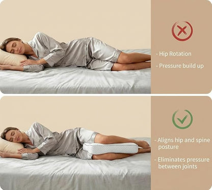 goprety Knee Pillow for Side Sleepers – Relieve Hip, Back & Sciatica Pain, Support Spine Alignment for Better Sleep