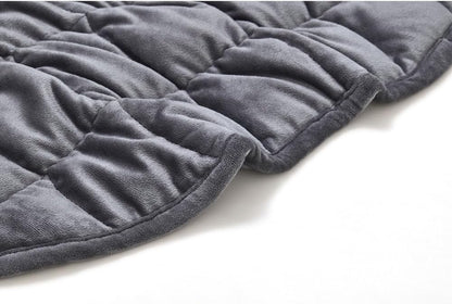 TONGDADA Weighted Lap Blanket 7lbs for Adult,Perfect for Relaxation, Lounging, Napping, Sleeping & Travel,Luxury Minky Weighted Body Blanket,Weighted Throw Blanket-Dark Grey Minky, 29" x 24"
