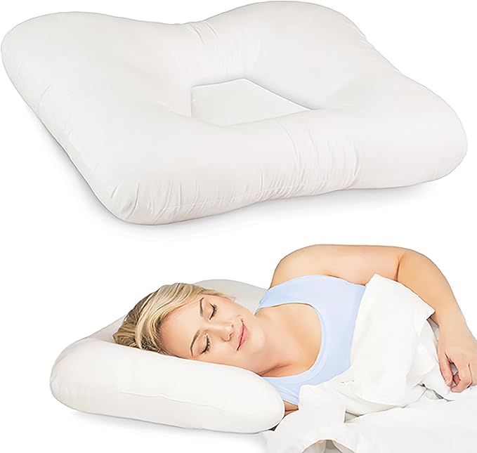 Core Products Tri-Core Cervical Support Pillow – Firm Orthopedic Neck Pillow for Pain Relief, Back and Side Sleepers – Ergonomic Contour Pillow – Assembled in USA, Midsize
