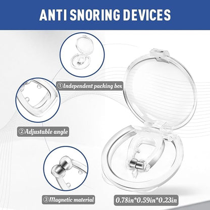 Anti snoring Devices,Effective snoring Solution,Silicone Nose Clip, Breathing Stop snoring,Enjoy a Comfortable and Quieter Sleep,White Medium 8pcs
