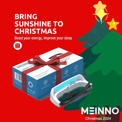GentleGlow MEINNO Light Therapy Glasses, Bring You Boost Energy, Relief for Slwwp Problems, Enhances Mood, Adjustment Jet Lag - All-in-One Case, Ready for Any Scene, Anytime, Anywhere