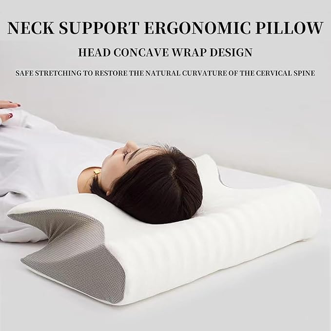 Sleep Apnea Pillow,Cervical Pillow for Sleep Apnea,Premium Memory Foam Pillows for Neck Pain Relief, Neck Support Ergonomic Pillows Side Sleeper Pillow, for Side, Back, Stomach Sleepers (Black)