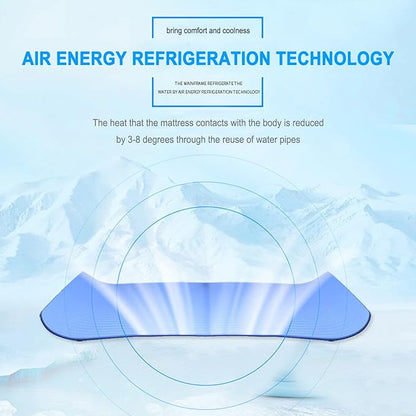 Buhelyc Cooling Bed Conditioning System, with Negative Ion Fan, Silent, PVC Mattress Pad, Cooling Pad Mattress Ideal for Waterproof and Optimum Sleeping Comfort, Durable Cooling Pad(Size:1.6 * 0.7m)