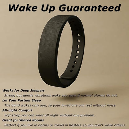 Vibrating Alarm Clock Watch for Heavy Sleepers, Silent Vibration Wake-Up Wristband for Deep Sleepers