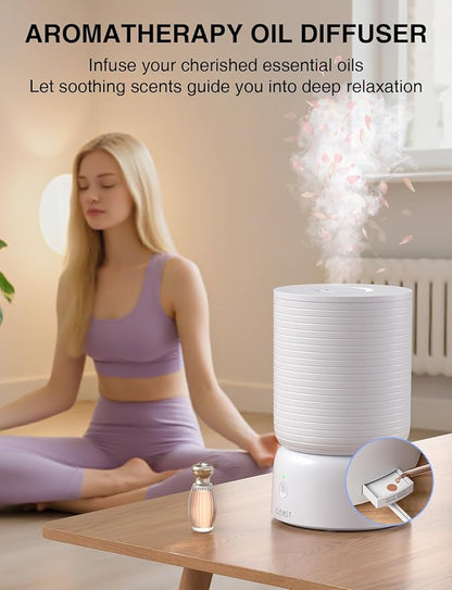 CLEVAST Smart Humidifiers for Bedroom - 1 Gal/4L Cool Mist Top Fill Humidifier with Essential Oil Diffuser, Quiet Operation for Baby Nursery, Home, Office, Room, Works with Alexa/Google Assistant