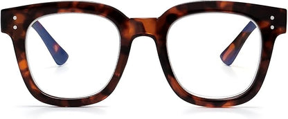 Madison Avenue Oversized Blue Light Blocking Glasses for Women Fashion Blue Light Blockers Anti Eyestrain & UV Protection Computer Eyeglasses (Dark Tortoiseshell)