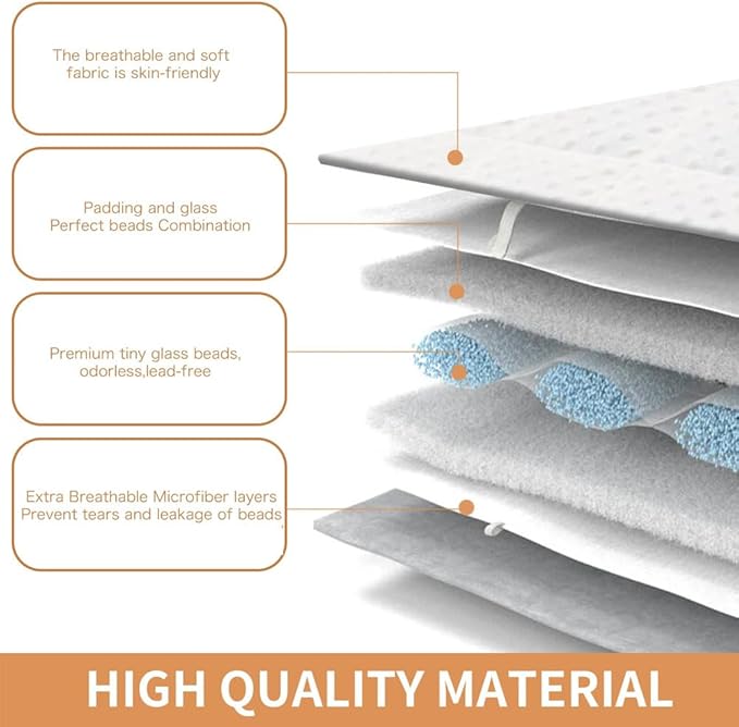Weighted Blanket with Plush, Single Double Heavy Blanket with Premium Glass Bead All-Season Even Weight Distribution Therapy Blanket A/B Double Side 80x87 15 lbs