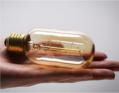 CTKcom T45 25 Watt Vintage Antique Light Bulbs E26 Base(4 Pack)- Antique Dimmable Bulb Spiral Tungsten Equivalent Warm Yellow Lamps for Home Light Fixtures Decorative 110V-130V