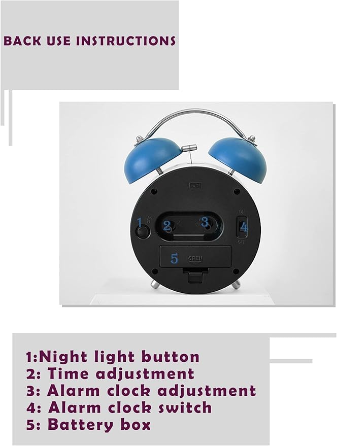 Loud Alarm Clock, Alarm Clock for Kids,Loud Bell for Heavy Sleepers,Ok to Wake Clock for Kids, Perfect for Bedroom Decoration, It Can Also Be Used as a Great Gift for Family and Friends