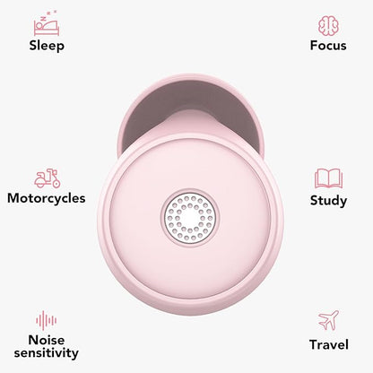 Ear Plugs for Sleeping Noise Cancelling, 45dB Soft Earplugs for Concert, Reusable Ear Plugs for Noise Reduction with Case & 8 Eartips, for Sleeping, Concert, Working, Studying, Traveling (Pink)