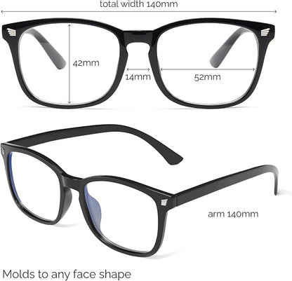 livho High Tech Blue Light Glasses - Advanced Blue Light Blocking Computer Glasses - Screen Fatigue & UV Protection