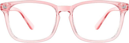 TIJN Blue Light Blocking Glasses for Women Men Clear Frame Square Nerd Eyeglasses Anti Blue Ray Computer Screen Glasses