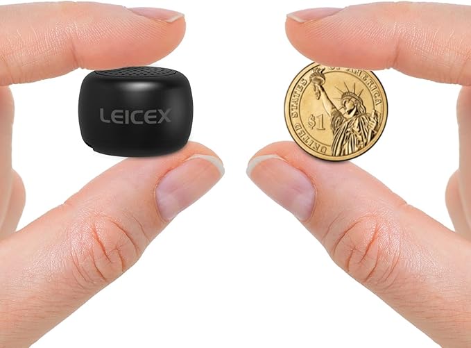 Mini Bluetooth Speaker, Small Tiny Portable Bluetooth 5.0 Speakers Perfect for Outdoor Indoor(Black)