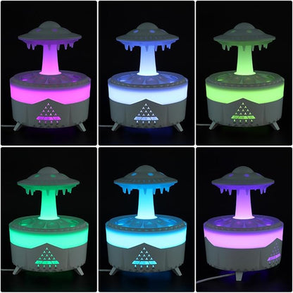 Cabilock Rain Cloud Humidifier, Aromatherapy Essential Oil Diffuser with Remote Control, Rain Sounds White Noise Humidifier, Waterfall Night Lights Sleep Aid Desk Lamp for Bedroom